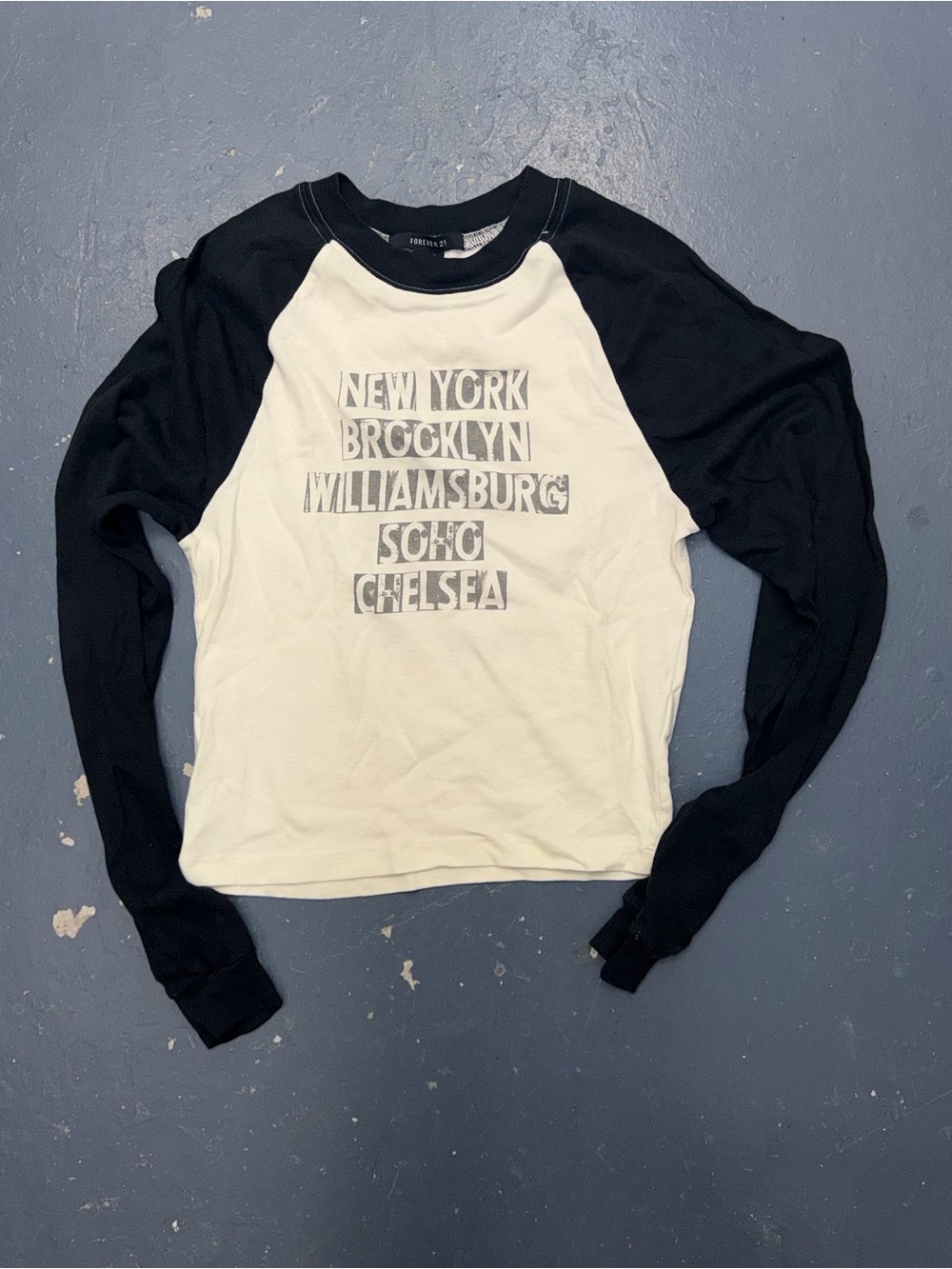 Black & White Raglan Graphic Women’s Top